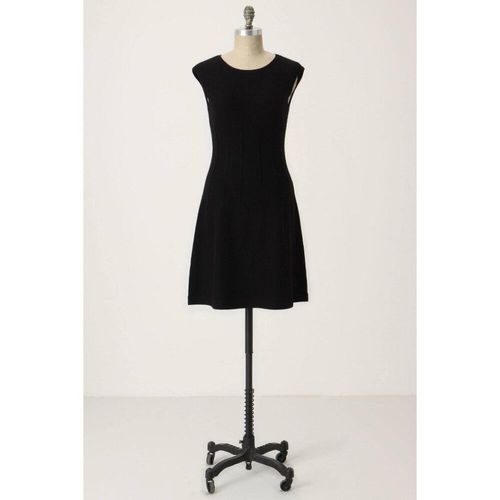 Anthropologie | Sparrow Black Wool Shift Dress
